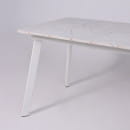 Стол AV 1209/1, ЛМДФ, раздвижной 1200(1600)*800 Азул Оникс/белый (126255) 