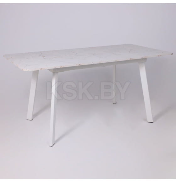 Стол AV 1209/1, ЛМДФ, раздвижной 1200(1600)*800 Азул Оникс/белый (126255) 