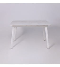 Стол AV 1209/1, ЛМДФ, раздвижной 1200(1600)*800 Азул Оникс/белый