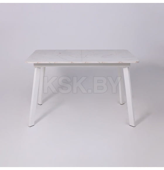 Стол AV 1209/1, ЛМДФ, раздвижной 1200(1600)*800 Азул Оникс/белый (126255) 