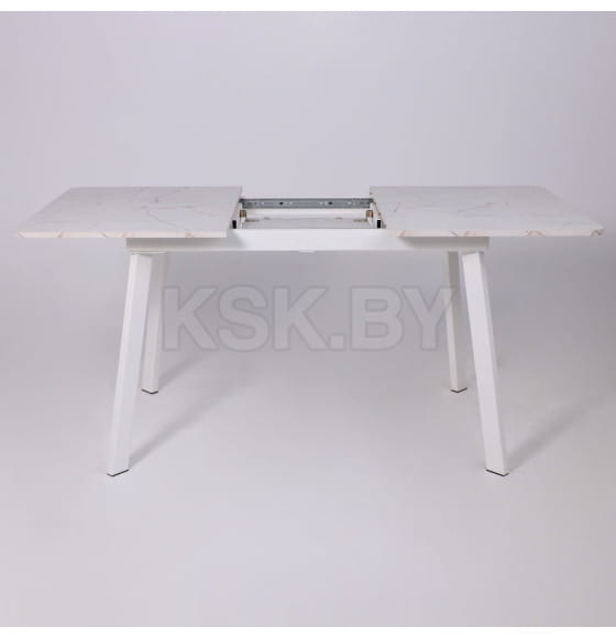 Стол AV 1209/1, ЛМДФ, раздвижной 1200(1600)*800 Азул Оникс/белый (126255) 
