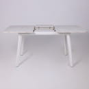 Стол AV 1209/1, ЛМДФ, раздвижной 1200(1600)*800 Азул Оникс/белый (126255) 