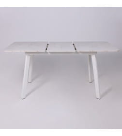 Стол AV 1209/1, ЛМДФ, раздвижной 1200(1600)*800 Азул Оникс/белый