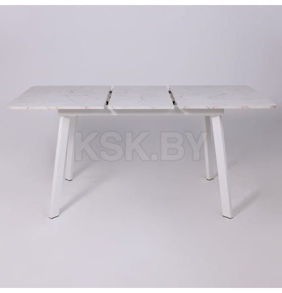 Стол AV 1209/1, ЛМДФ, раздвижной 1200(1600)*800 Азул Оникс/белый (126255) 