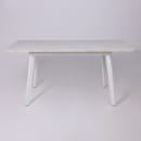 Стол AV 1209/1, ЛМДФ, раздвижной 1200(1600)*800 Азул Оникс/белый (126255) 