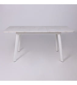 Стол AV 1209/1, ЛМДФ, раздвижной 1200(1600)*800 Азул Оникс/белый