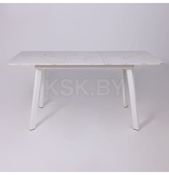 Стол AV 1209/1, ЛМДФ, раздвижной 1200(1600)*800 Азул Оникс/белый (126255) 