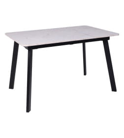 Стол AV 1209/1, ЛМДФ, раздвижной 1200(1600)*800 Азул Оникс/черный