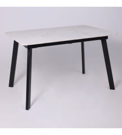 Стол AV 1209/1, ЛМДФ, раздвижной 1200(1600)*800 Азул Оникс/черный