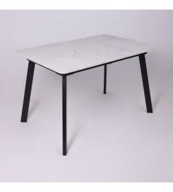 Стол AV 1209/1, ЛМДФ, раздвижной 1200(1600)*800 Азул Оникс/черный