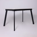 Стол AV 1209/1, ЛМДФ, раздвижной 1200(1600)*800 Азул Оникс/черный (126245) 