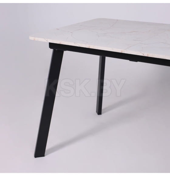 Стол AV 1209/1, ЛМДФ, раздвижной 1200(1600)*800 Азул Оникс/черный (126245) 