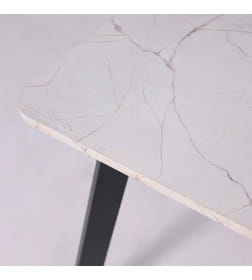 Стол AV 1209/1, ЛМДФ, раздвижной 1200(1600)*800 Азул Оникс/черный