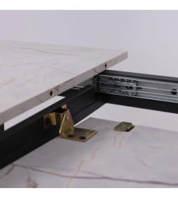 Стол AV 1209/1, ЛМДФ, раздвижной 1200(1600)*800 Азул Оникс/черный