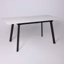 Стол AV 1209/1, ЛМДФ, раздвижной 1200(1600)*800 Азул Оникс/черный (126245) 