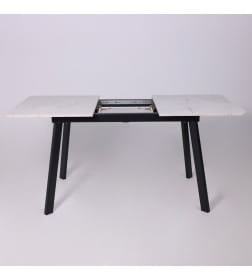 Стол AV 1209/1, ЛМДФ, раздвижной 1200(1600)*800 Азул Оникс/черный