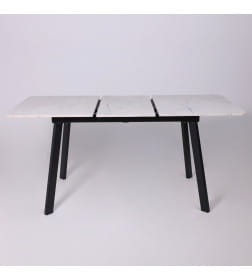 Стол AV 1209/1, ЛМДФ, раздвижной 1200(1600)*800 Азул Оникс/черный