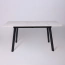 Стол AV 1209/1, ЛМДФ, раздвижной 1200(1600)*800 Азул Оникс/черный (126245) 