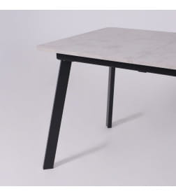 Стол AV 1209/1, ЛМДФ, раздвижной 1200(1600)*800 Ароза светлая/черный