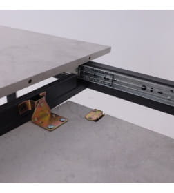 Стол AV 1209/1, ЛМДФ, раздвижной 1200(1600)*800 Ароза светлая/черный