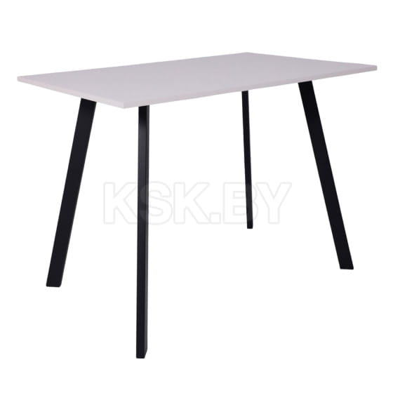 Стол SOLO 102х67, Белый структурный/черный (127575) 