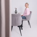 Стол SOLO 102х67, Белый структурный/черный (127575) 