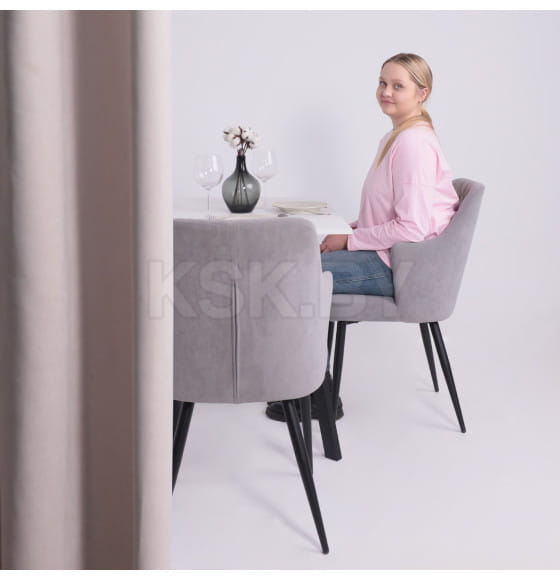 Стол SOLO 102х67, Белый структурный/черный (127575) 