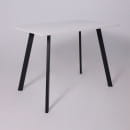 Стол SOLO 102х67, Белый структурный/черный (127575) 