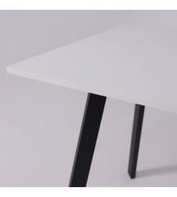 Стол SOLO 102х67, Белый структурный/черный