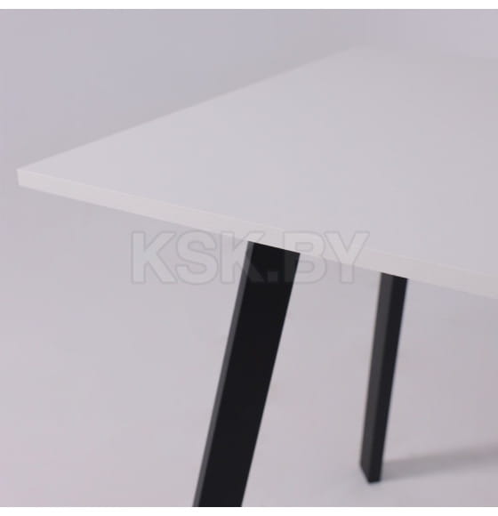 Стол SOLO 102х67, Белый структурный/черный (127575) 