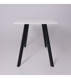 Стол SOLO 102х67, Белый структурный/черный