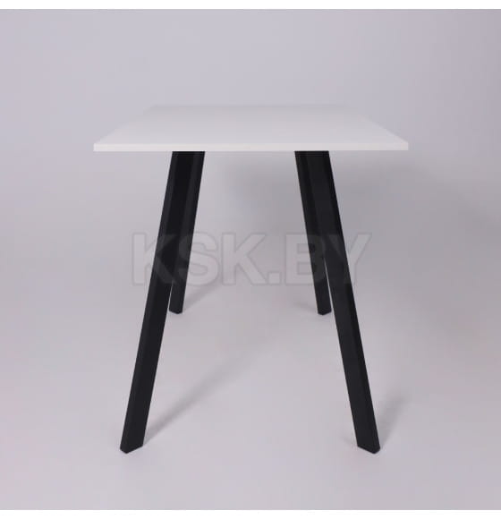 Стол SOLO 102х67, Белый структурный/черный (127575) 