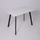 Стол SOLO 102х67, Белый структурный/черный (127575) 