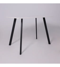 Стол SOLO 102х67, Белый структурный/черный