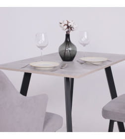 Стол SOLO 102х67, Бетон/черный