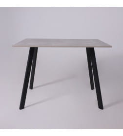 Стол SOLO 102х67, Бетон/черный