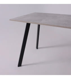 Стол SOLO 102х67, Бетон/черный
