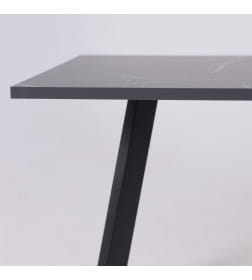 Стол SOLO 102х67, Мрамор неро маркина/черный