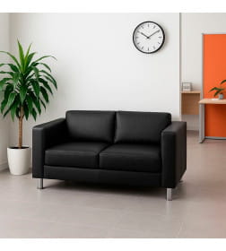 Диван Бета 2, экокожа Pegasso черный