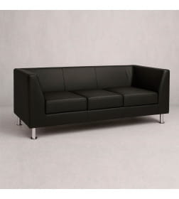 Диван Дерби 3, экокожа Pegasso черный