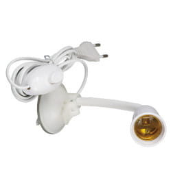 Cветильник на присоске для фитоламп с выключателем TLI-282 WHITE E27 PLANT BOX