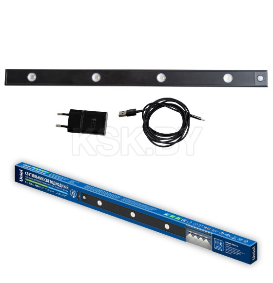 Светильник светодиодный для мебели ULI-F50-5W-4000K 600мм SENSOR IP40 черный Uniel (UL-00011957) 