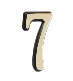 Цифра дверная АЛЛЮР большая пластик "7" золото