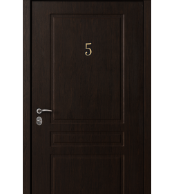 Цифра дверная АЛЛЮР большая пластик "5" золото