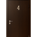 Цифра дверная АЛЛЮР большая пластик "4" золото (6973) 