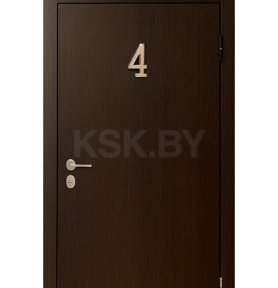 Цифра дверная АЛЛЮР большая пластик "4" золото (6973) 