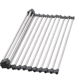 Ролл-мат для кухон мойки FASHUN 470х301 мм сатин/чёрный