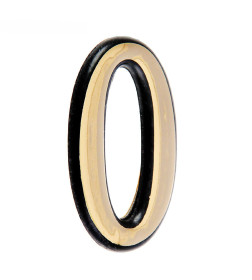 Цифра дверная АЛЛЮР большая пластик "0"золото