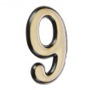 Цифра дверная АЛЛЮР большая пластик "9" золото (6983) 