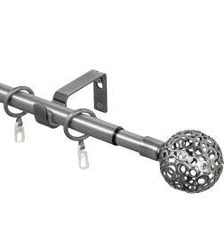 Карниз раздвижной Ажур Ø16/19мм 1,6-3,0м 1 рядный САТИН